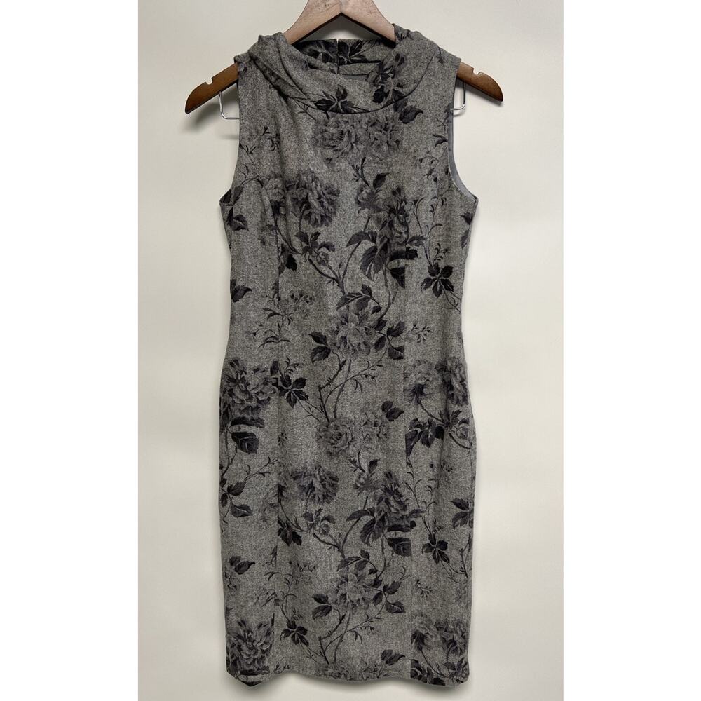 Talbots Wool Blend Dress‎ Classic High Neck Sz 2 Slimming Career Business Preppy - Picture 7 of 14